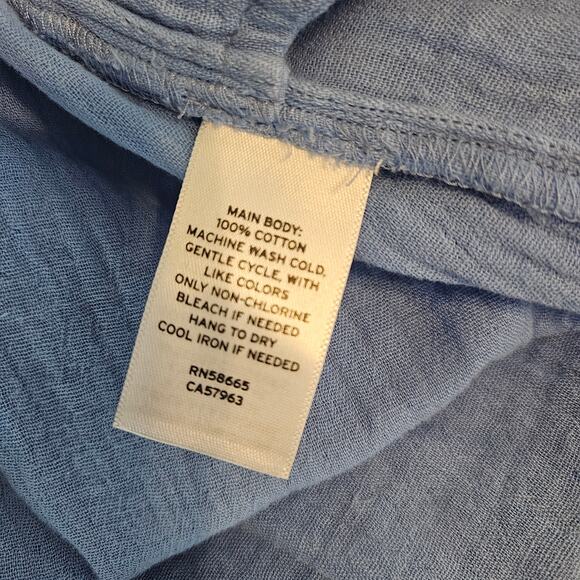 NWOT Caslon tiered Cotton Gauze Sundress Sz XS in Blue - Picture 12 of 14